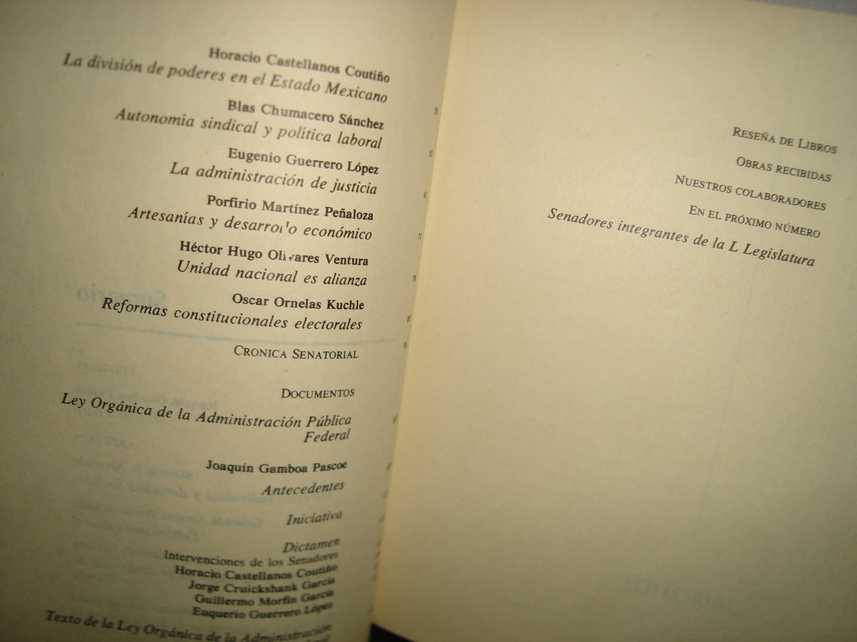 7- Senado Mexicano. Volumen I Diciembre 1976-Febrero 1977 Número 2