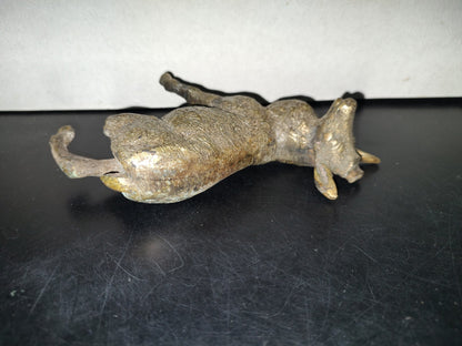 A5- Pieza De Bronce: Venado En Cuatro Patas - 70'S