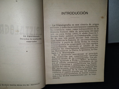 59- Cristalografía. Manuales Gallach 31- Dr. Lucas Fernández Navarro - 1902