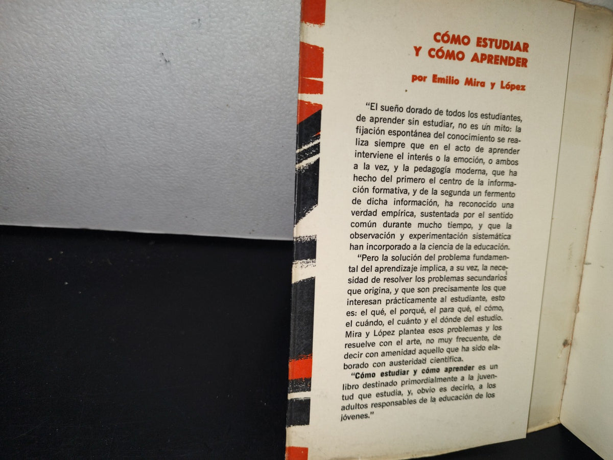 83- Cómo Estudiar Y Cómo Aprender - Emilio Mira Y López - 1973