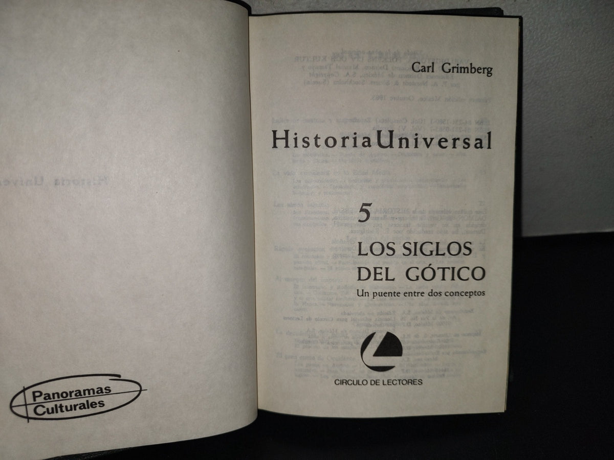 114- Historia Universal 5. Los Siglos Del Gótico - Carl Grimberg. Círculo De Lectores - 1967