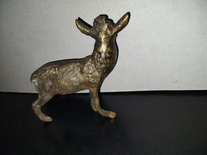 A5- Pieza De Bronce: Venado En Cuatro Patas - 70'S