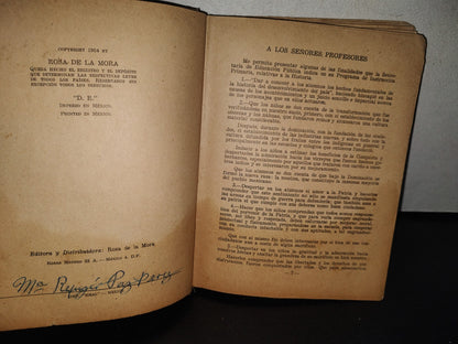 85- Lecciones De Historia Patria Para 4 Año - Profra. Rosa De La Mora - México 1957