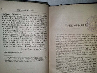 59- Cristalografía. Manuales Gallach 31- Dr. Lucas Fernández Navarro - 1902