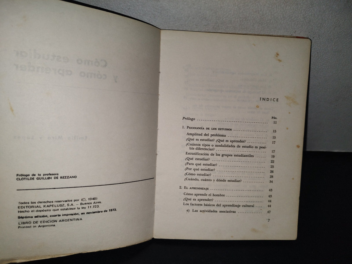 83- Cómo Estudiar Y Cómo Aprender - Emilio Mira Y López - 1973