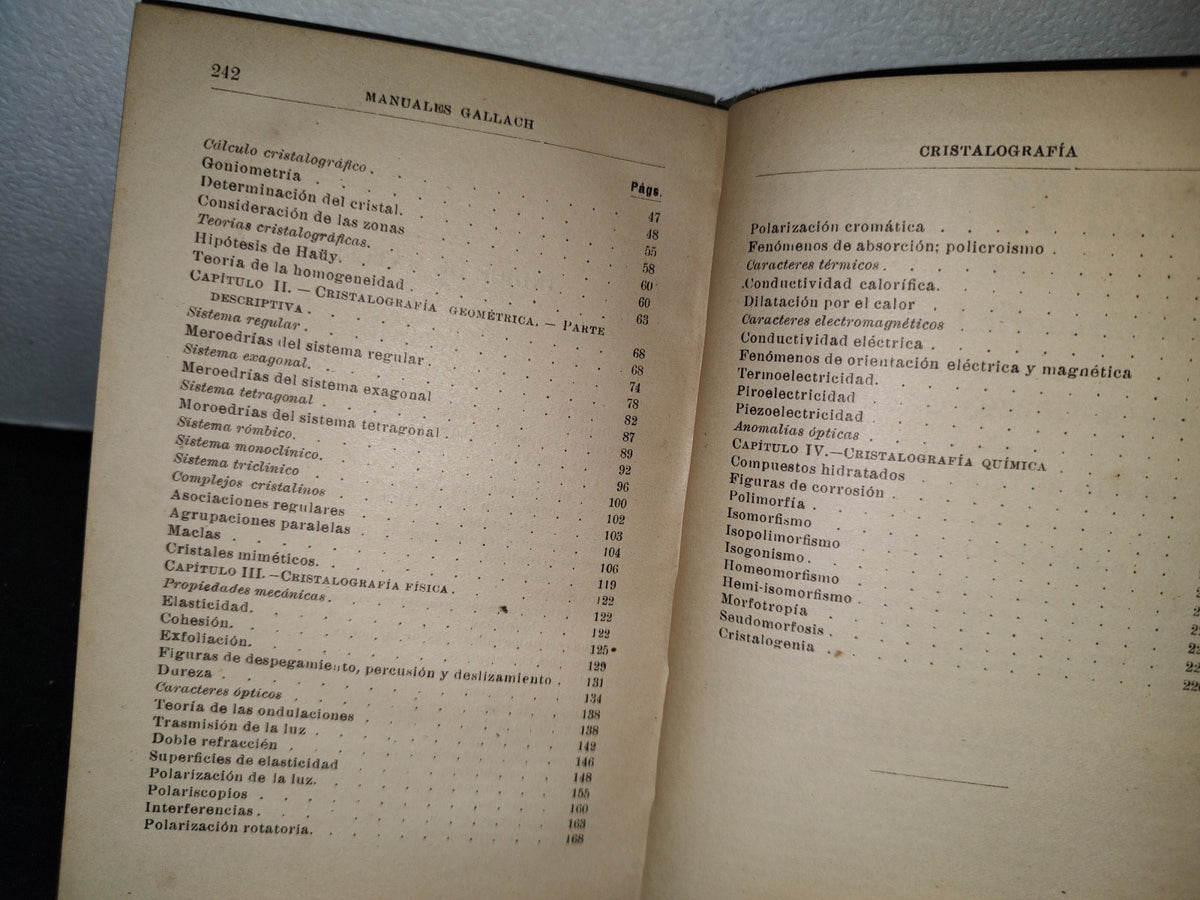 59- Cristalografía. Manuales Gallach 31- Dr. Lucas Fernández Navarro - 1902