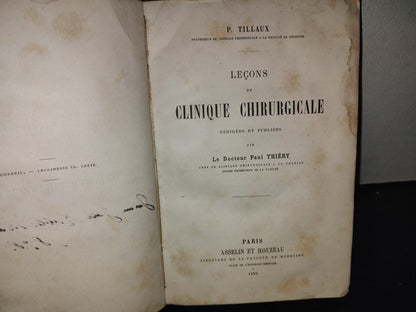 65- Leçons De Clinique Chirurgicale Par Le Docteur Paul Thiéry - 1895