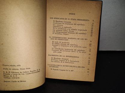 78- Historia Del Movimiento Sindical Internacional - Rubens Iscaro - Primera Edición 1976