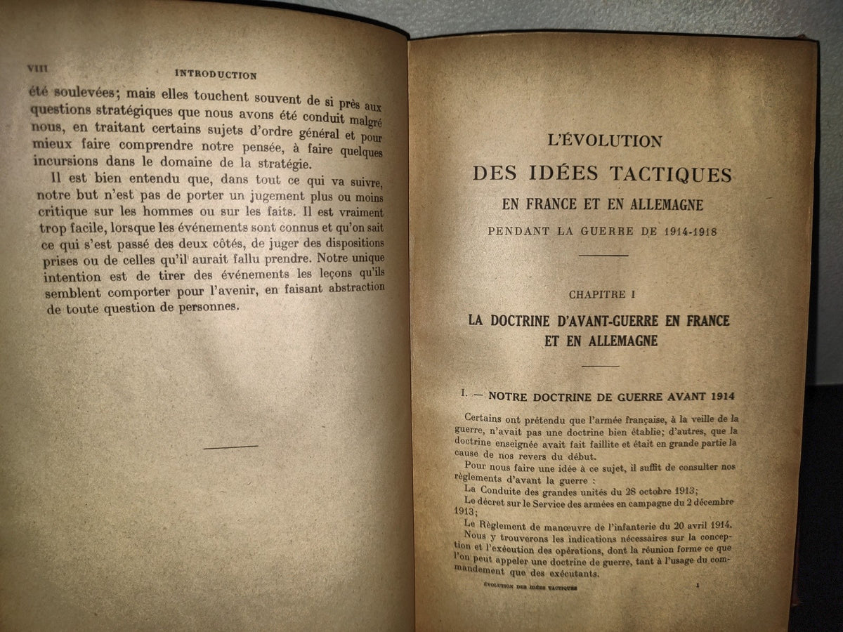 202- L'Évolution Des Idées Tactiques En France Et Allemagne Pendant La Guerre De 1914-1918. Paris, Éditions Berger-Levrault - 1932