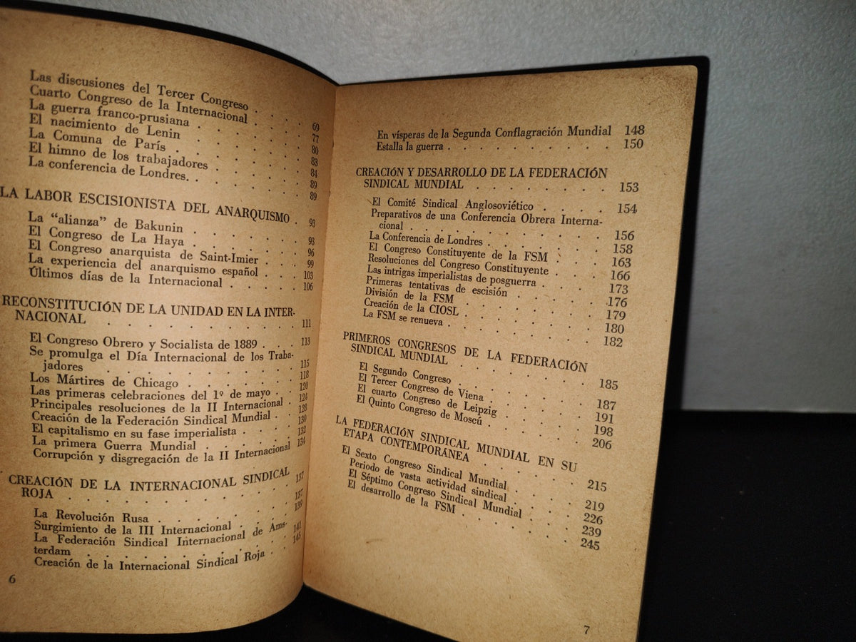 78- Historia Del Movimiento Sindical Internacional - Rubens Iscaro - Primera Edición 1976
