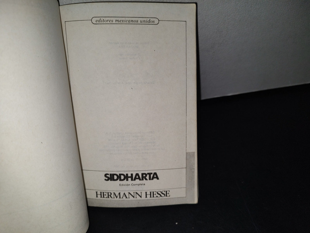 75- Siddharta - Herman Hesse - Editores Mexicanos Unidos 1993