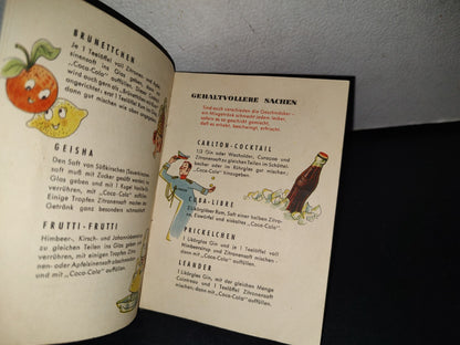 A10C1-2- Antiguo Pequeño Manual Alemán De Cocteles De Coca-Cola. Prickelnde Anregungen - 50'S