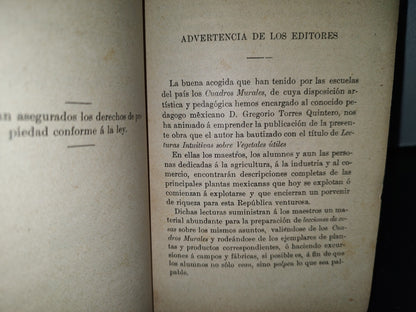 64- Lecturas Intuitivas Sobre Vegetales Útiles - Gregorio Torres Quintero - 1904