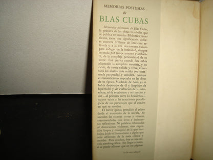 167- Memorias Póstumas De Blas Cubas - Joaquín María Machado De Assís - Biblioteca Americana. Fondo De Cultura Económica. Primera Edición 1951