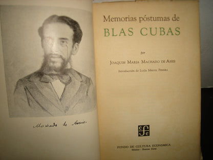 167- Memorias Póstumas De Blas Cubas - Joaquín María Machado De Assís - Biblioteca Americana. Fondo De Cultura Económica. Primera Edición 1951