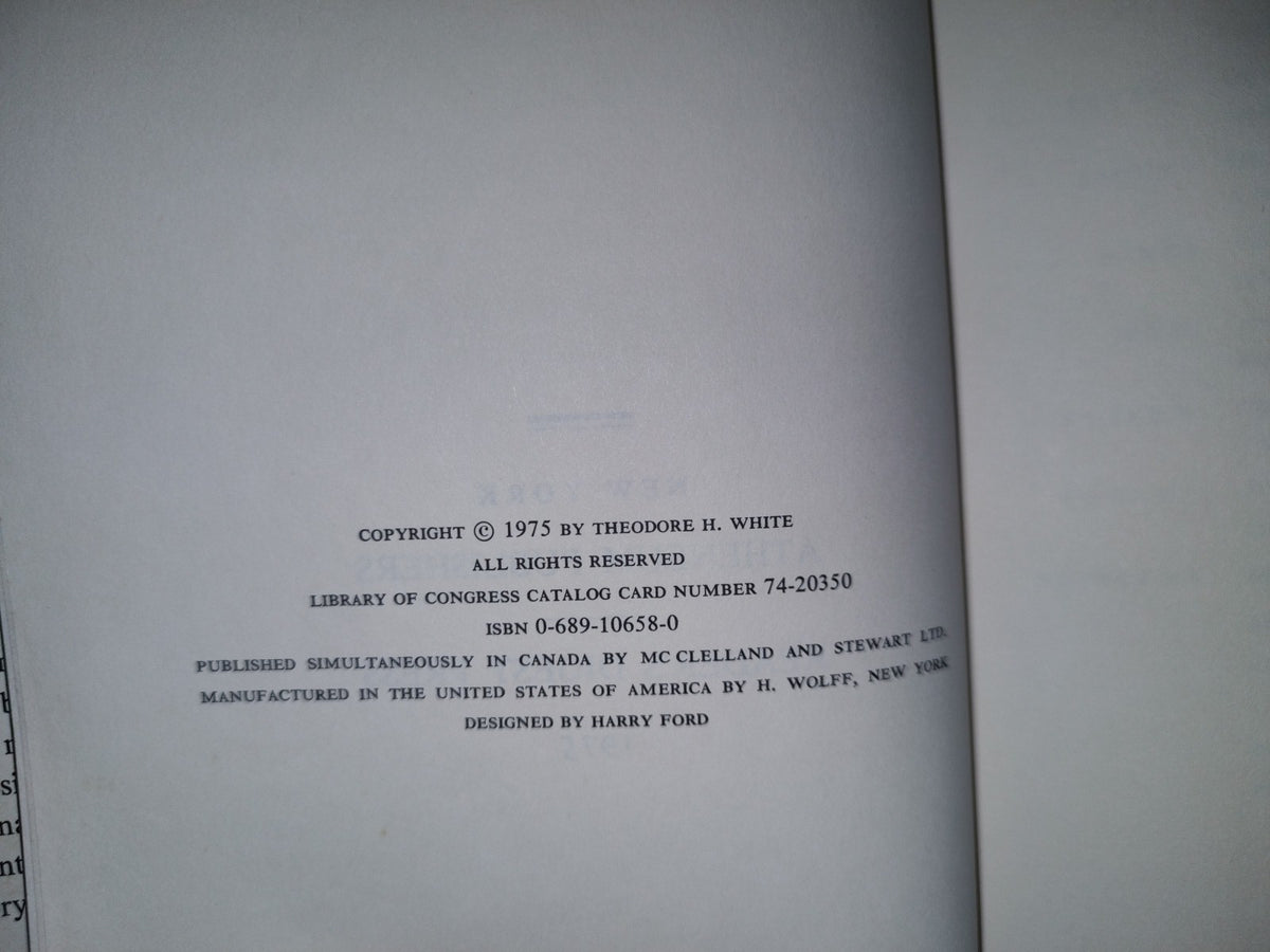 158- Breach Of Faith. The Fall Of Richard Nixon - Theodore H. White - Atheneum Publishers, 1975