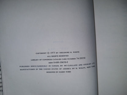 158- Breach Of Faith. The Fall Of Richard Nixon - Theodore H. White - Atheneum Publishers, 1975