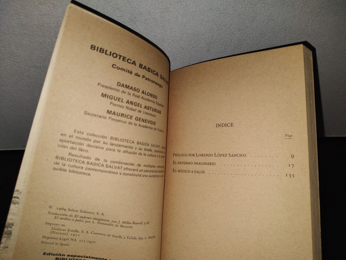 75- El Enfermo Imaginario / El Médico A Palos - Moliere - 1971