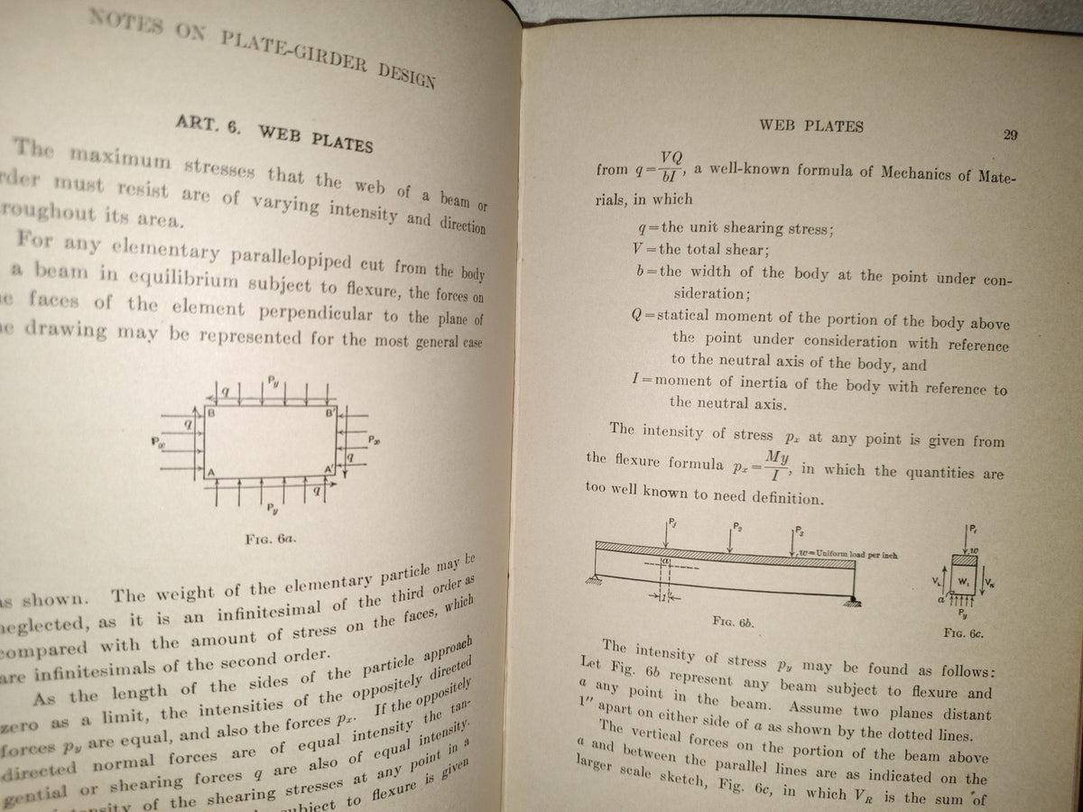 201- Notes On Plate-Girder Design - Clarence W. Hudson, C.E. New York, John Wiley & Sons - 1911