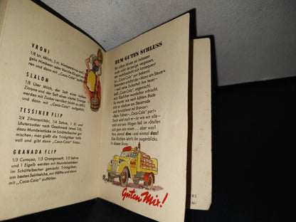 A10C1-2- Antiguo Pequeño Manual Alemán De Cocteles De Coca-Cola. Prickelnde Anregungen - 50'S
