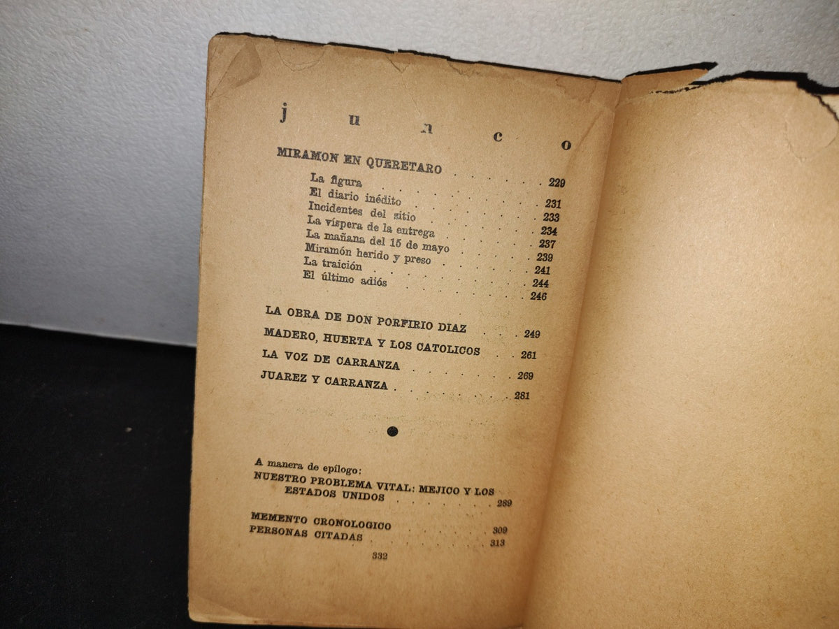 63- Un Siglo De Méjico. De Hidalgo A Carranza - Alfonso Junco - Ediciones Botas - 1937