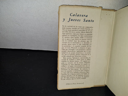 68- Calavera Y Jueves Santo - Alberto Monterde. Letras Mexicanas. Fondo De Cultura Económica. Primera Edición - 1957