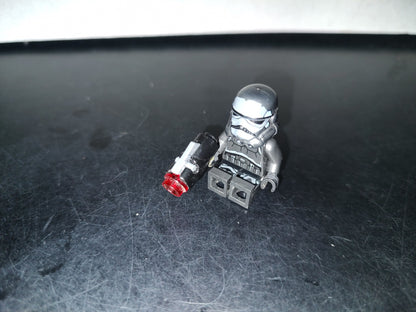 A3- Juguete Star Wars. Mini Lego. Stormtrooper Negro Con Pistola Láser - 2000'S