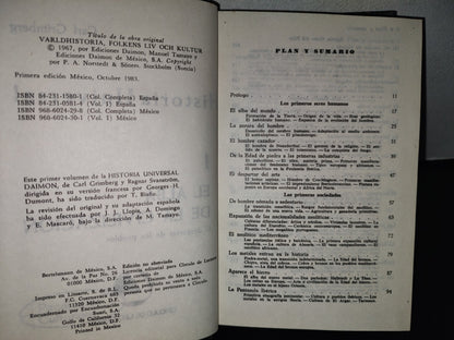 114- Historia Universal 1. El Alba De La Civilización - Carl Grimberg. Círculo De Lectores - 1967