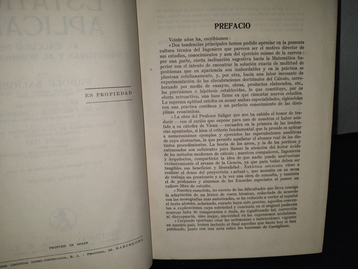 23- Estática Aplicada Al Cálculo De Estructuras Y Al Hormigón Armado - Rudolf Saliger - 1950