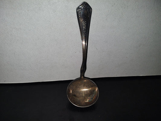 A3- Antiguo Cucharón De Alpaca Con Mango Decorado - Alpaca Plateado Pesa México - 60'S - 70'S