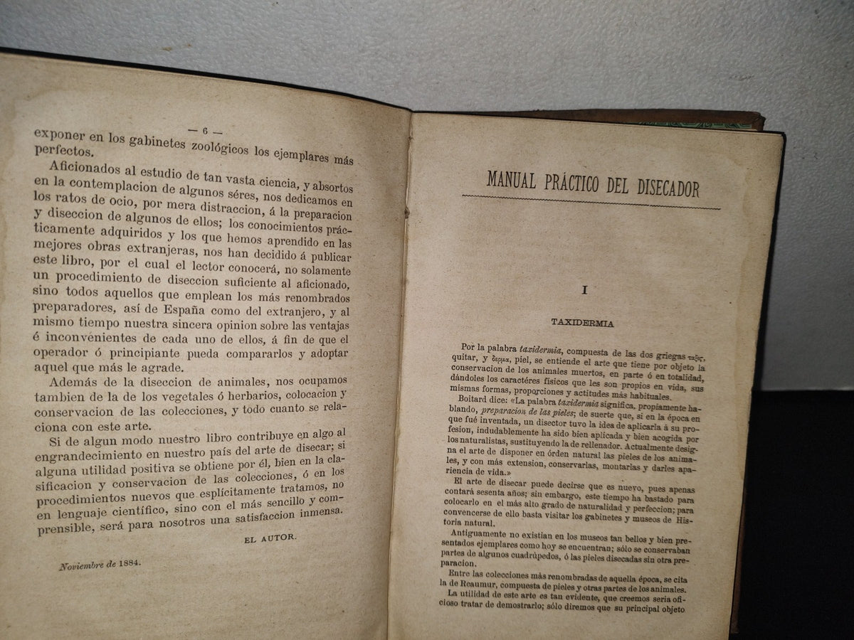 91- Taxidermia. Manual Práctico Del Disecador De Animales Y Plantas - Manuel Llofriu - Madrid. Librería De Cuesta, 1885