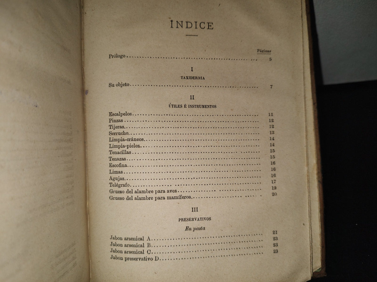 91- Taxidermia. Manual Práctico Del Disecador De Animales Y Plantas - Manuel Llofriu - Madrid. Librería De Cuesta, 1885