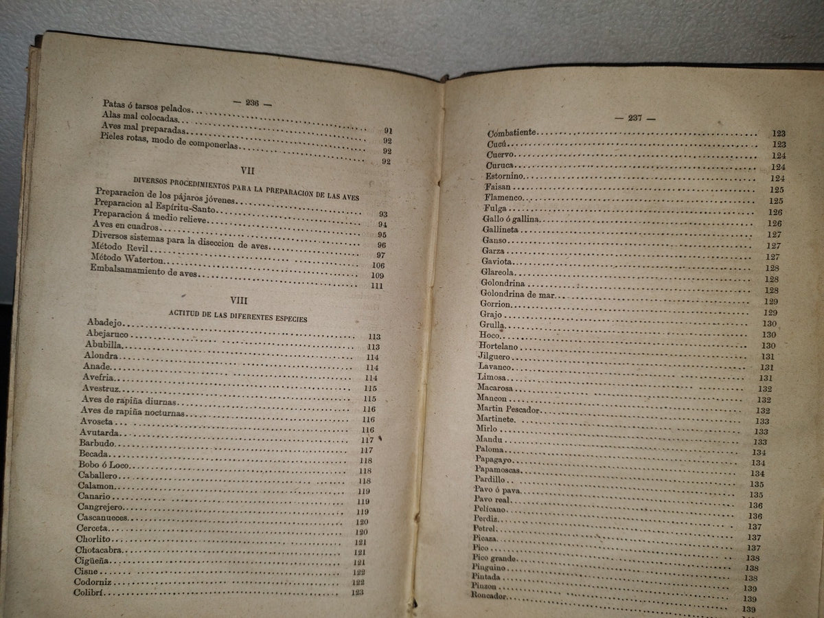 91- Taxidermia. Manual Práctico Del Disecador De Animales Y Plantas - Manuel Llofriu - Madrid. Librería De Cuesta, 1885