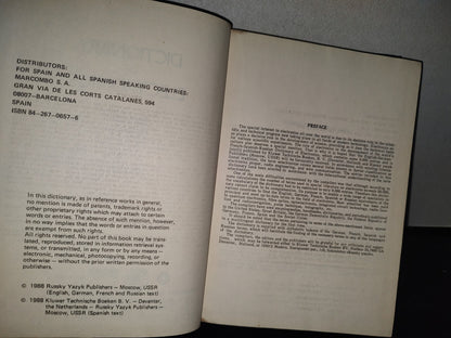 84- Diccionario De Electrónica. Dictionary Of Electronics: English, German, French, Spanish, Russian