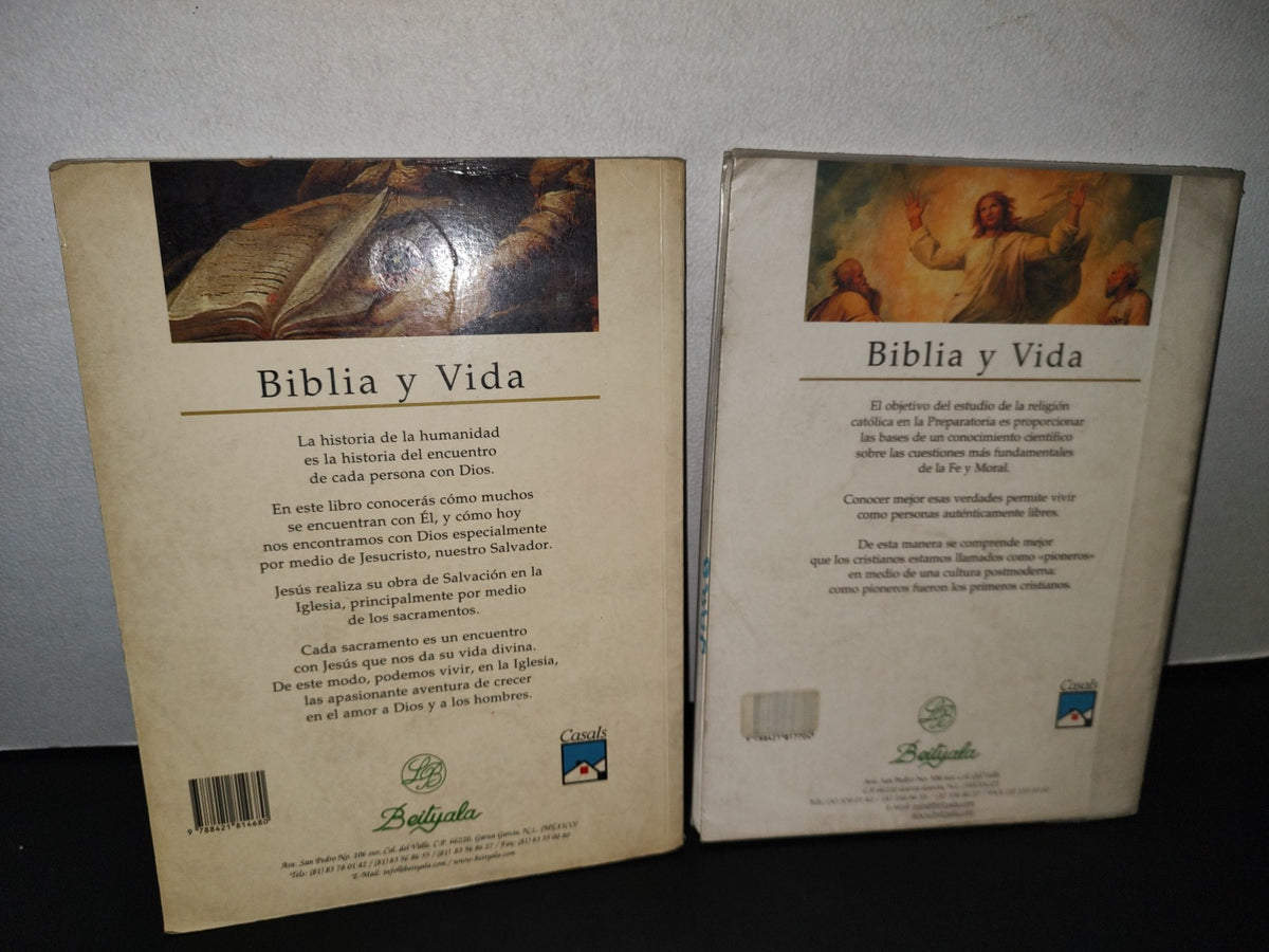77- Biblia Y Vida 1 Y 2 - Pedro De La Herrán, Jesús Martínez... - Editorial Casals - 1996