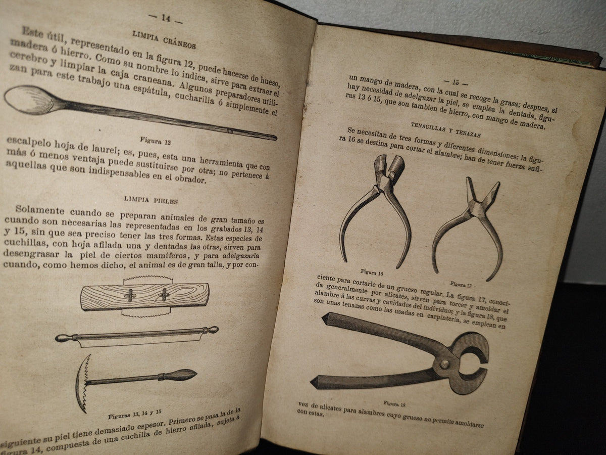 91- Taxidermia. Manual Práctico Del Disecador De Animales Y Plantas - Manuel Llofriu - Madrid. Librería De Cuesta, 1885