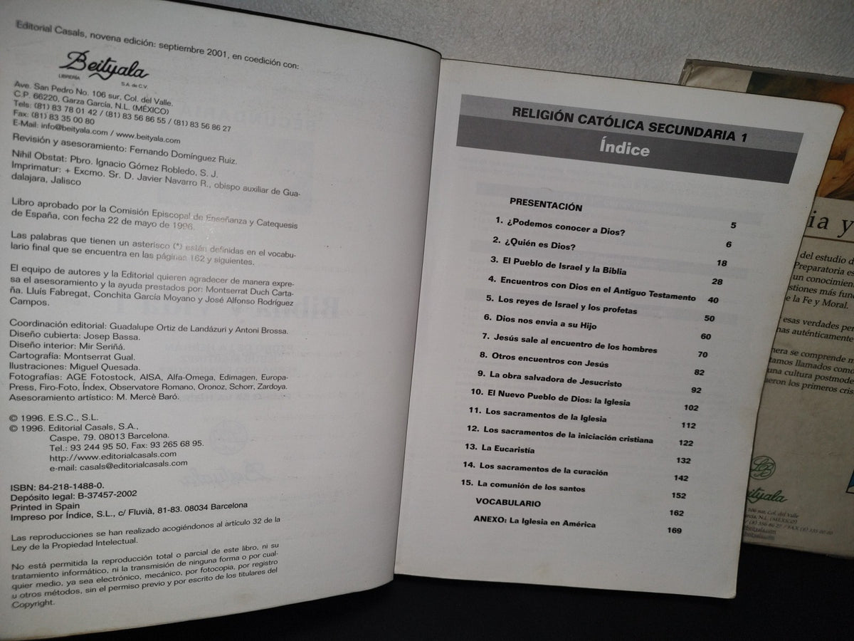 77- Biblia Y Vida 1 Y 2 - Pedro De La Herrán, Jesús Martínez... - Editorial Casals - 1996