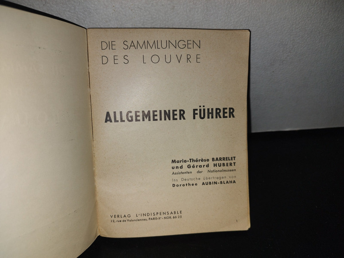 128- Alemán. Die Sammlungen Des Louvre - Allgemeiner Führer
