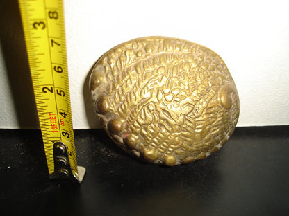 A2- Antigua Concha Bautismal De Bronce - 60'S - 70'S