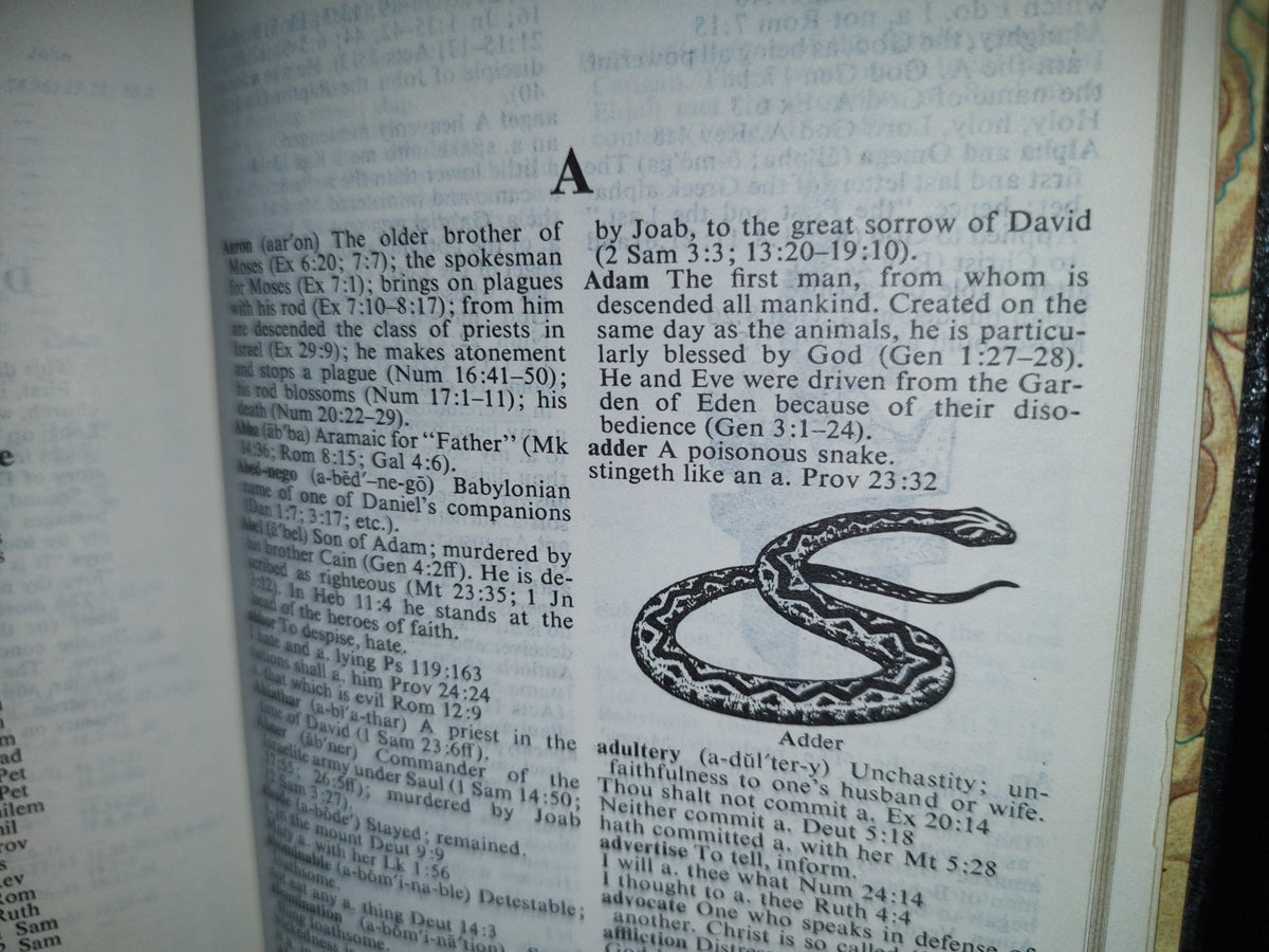 202- The Holy Bible. Dictionary-Concordance. Old And New Testaments In The King James Version. Omega Publishing House, 1970