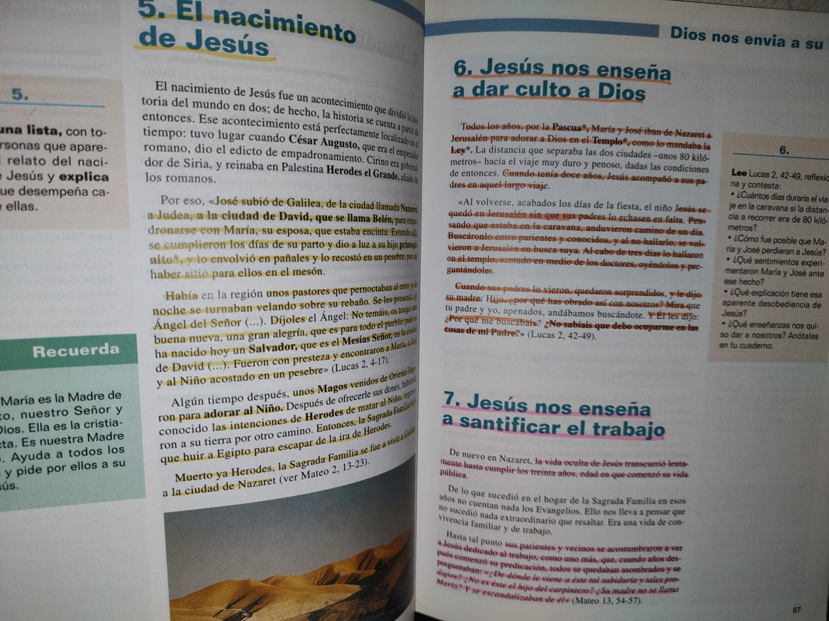 77- Biblia Y Vida 1 Y 2 - Pedro De La Herrán, Jesús Martínez... - Editorial Casals - 1996