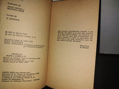 85- El Caso Orgagna - Morris West - Ediciones G. P. 1975