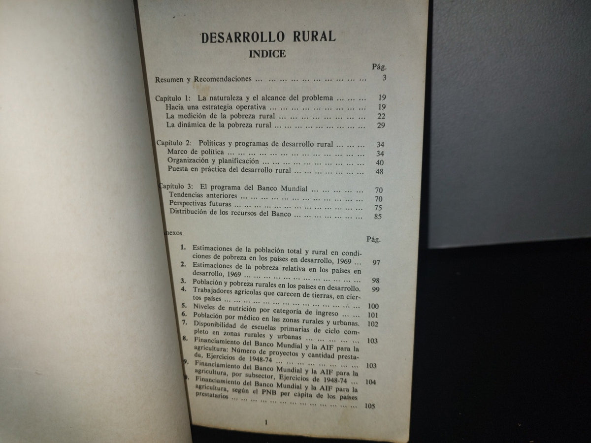 85- Desarrollo Rural. Documento De Política Sectorial - Banco Mundial 1975