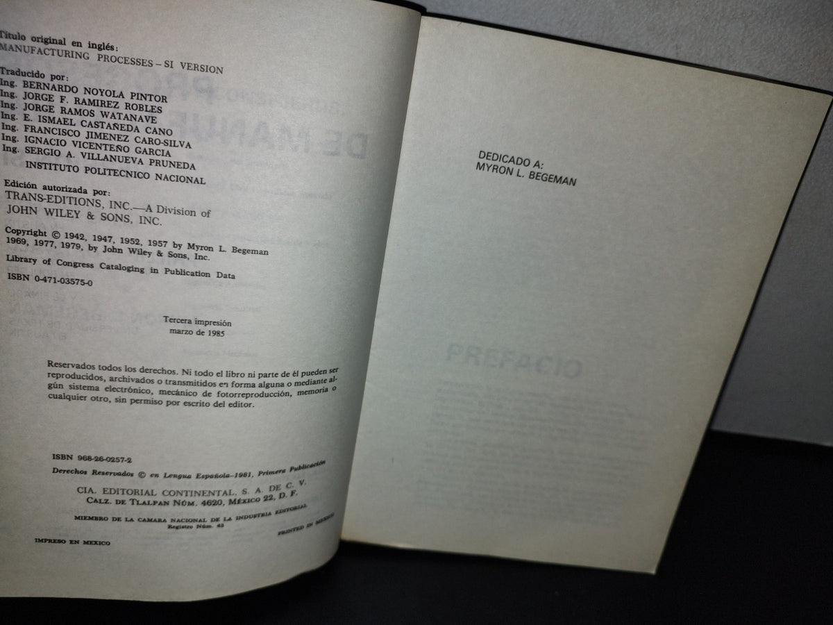 58- Procesos De Manufactura. Versión Si - B. H. Amstead, Phillip F. Ostwald, Myron L. Begeman
