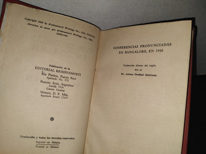 80- Vivir De Instante En Instante. 7 Conferencias De Krishnamurti - Editorial Krishnamurti 1953