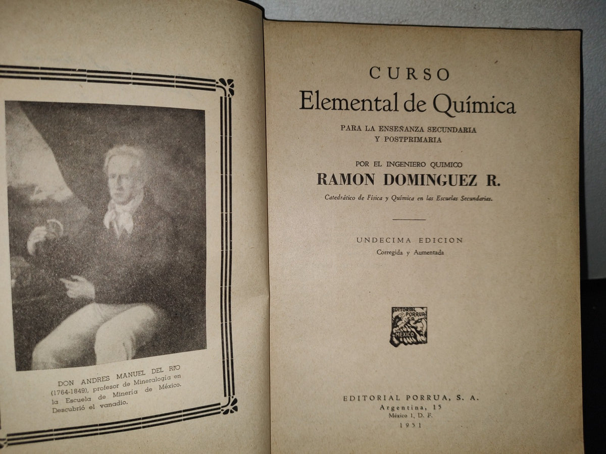 78- Curso Elemental De Química - Ramón Rodríguez M. - 1951