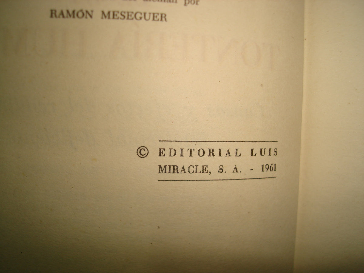 7- Tratado De La Tontería Humana. Causas Del Rendimiento Intelectual Deficiente - Dr. Horst 1961