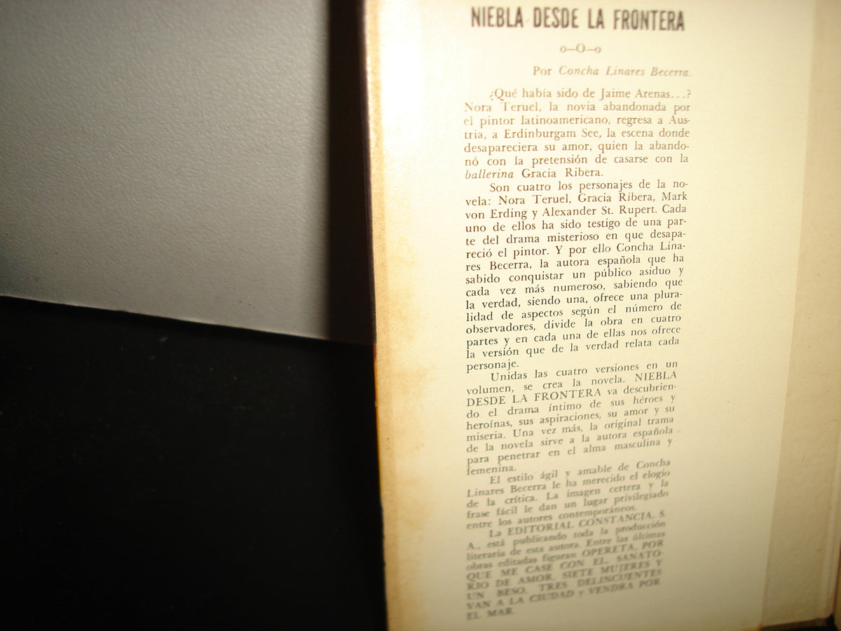 160- Niebla Desde La Frontera - Concha Linares-Becerra - 1956