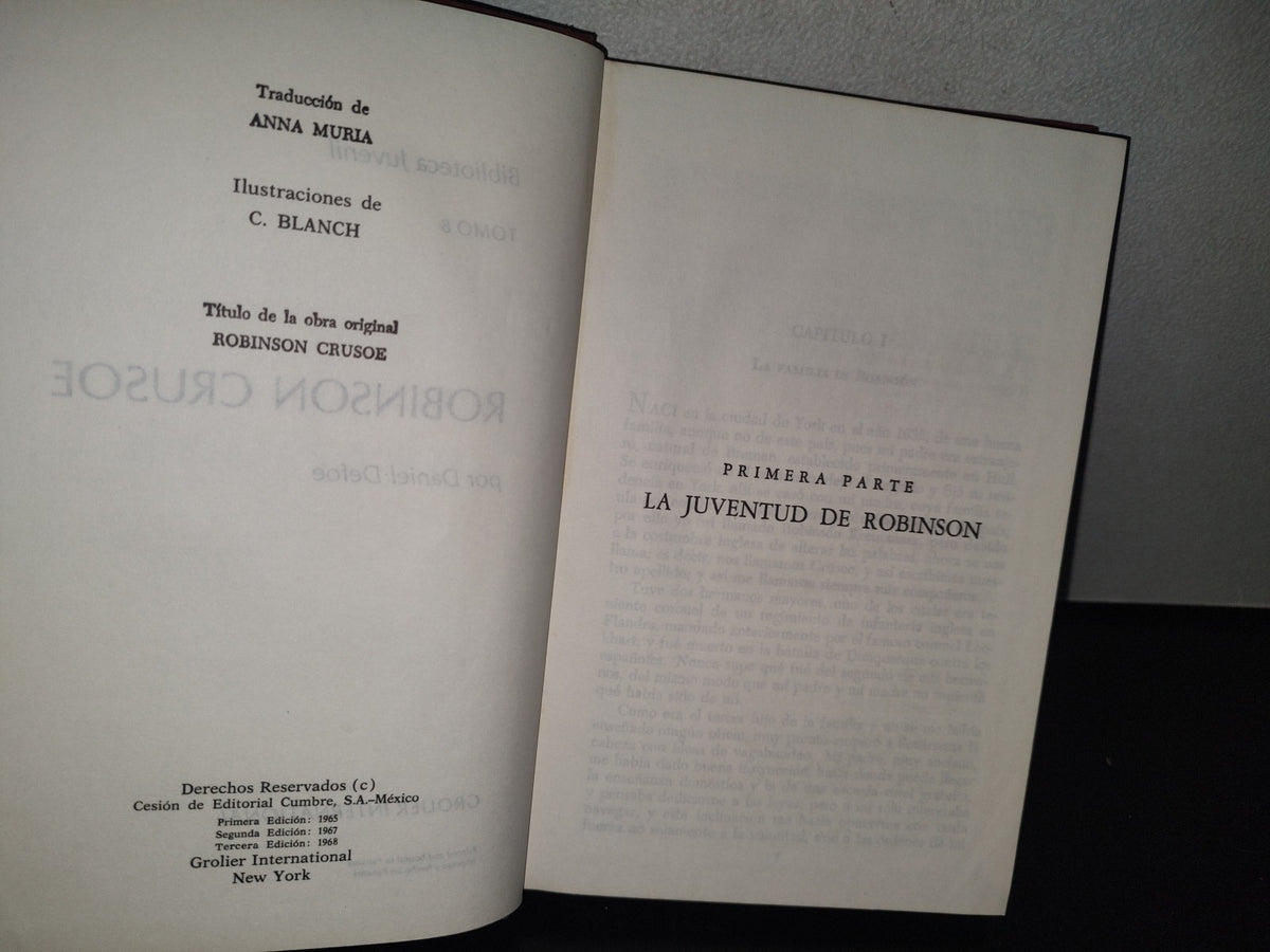 84- Biblioteca Juvenil Tomo 8. Robinson Crusoe - Daniel Defoe - Grolier International - 1968