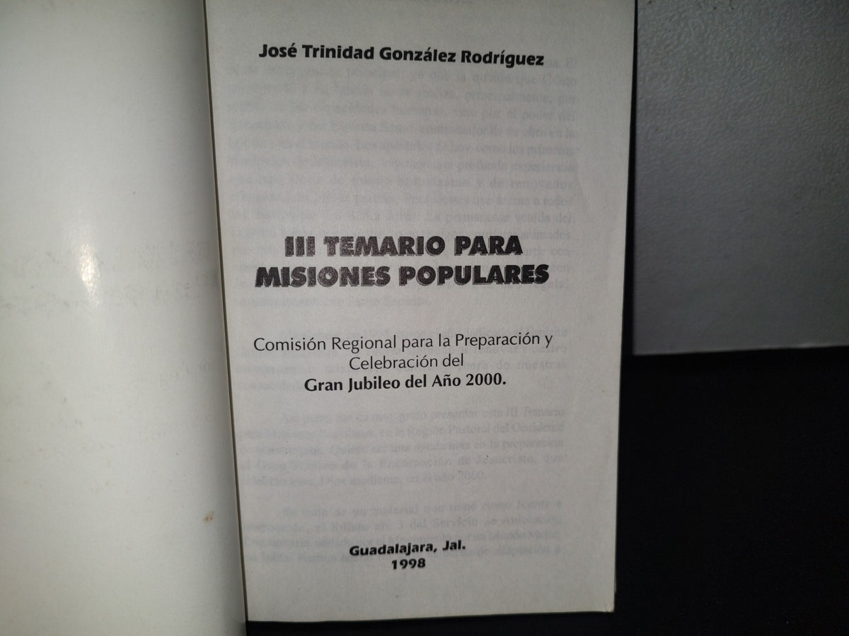 85- Iii Temario Para Misiones Populares. 1998: Año Del Espiritu Santo